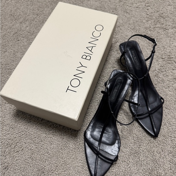 Tony Bianco Shoes - Tony Bianco Black Strappy Heels